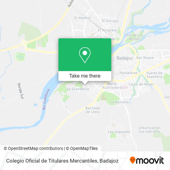 mapa Colegio Oficial de Titulares Mercantiles