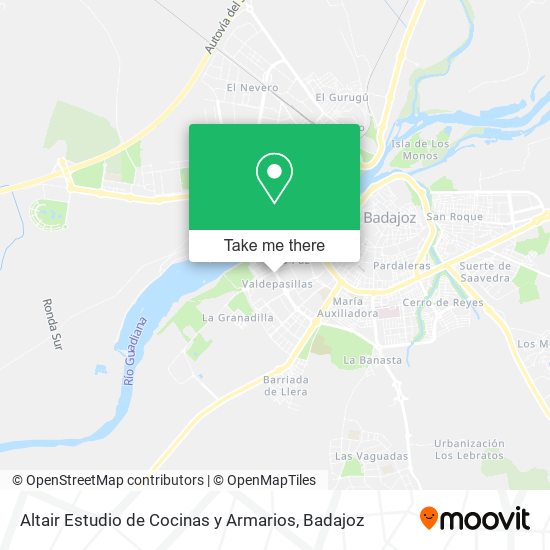 Altair Estudio de Cocinas y Armarios map