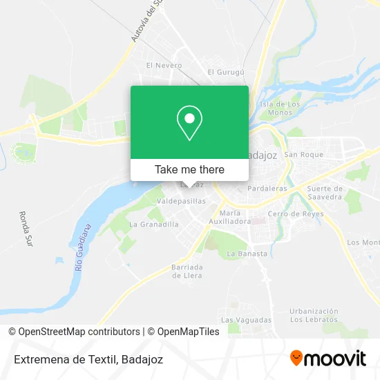Extremena de Textil map