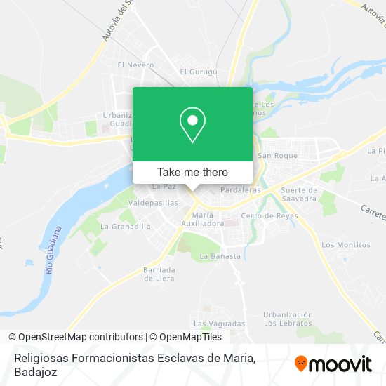 Religiosas Formacionistas Esclavas de Maria map