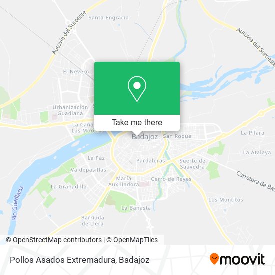 Pollos Asados Extremadura map