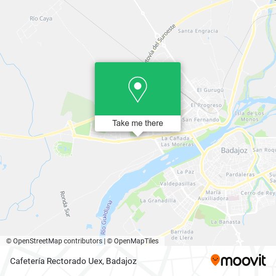 Cafetería Rectorado Uex map