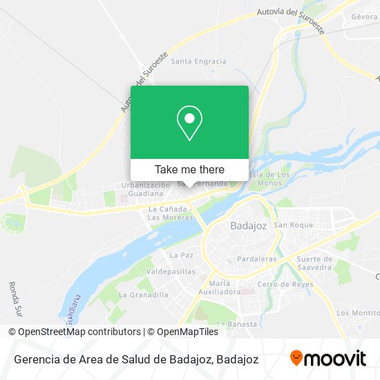 Gerencia de Area de Salud de Badajoz map