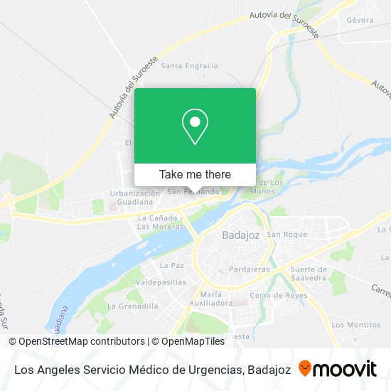 mapa Los Angeles Servicio Médico de Urgencias