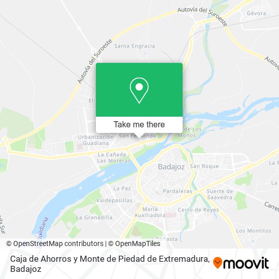 Caja de Ahorros y Monte de Piedad de Extremadura map