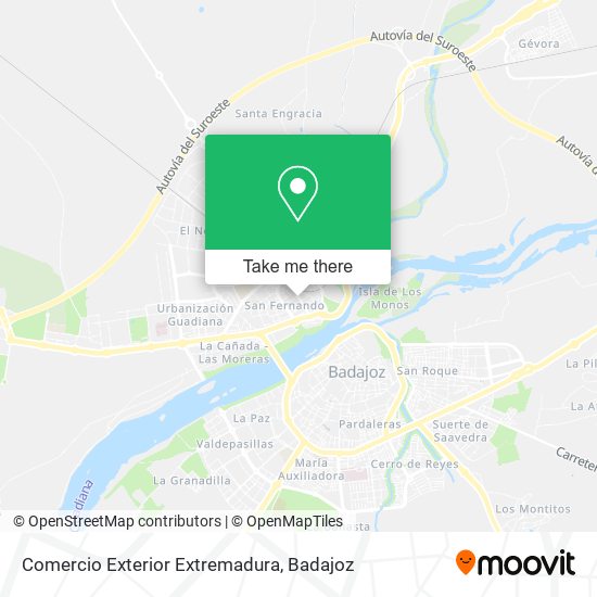Comercio Exterior Extremadura map