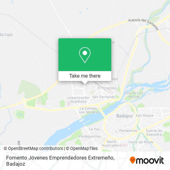 Fomento Jóvenes Emprendedores Extremeño map