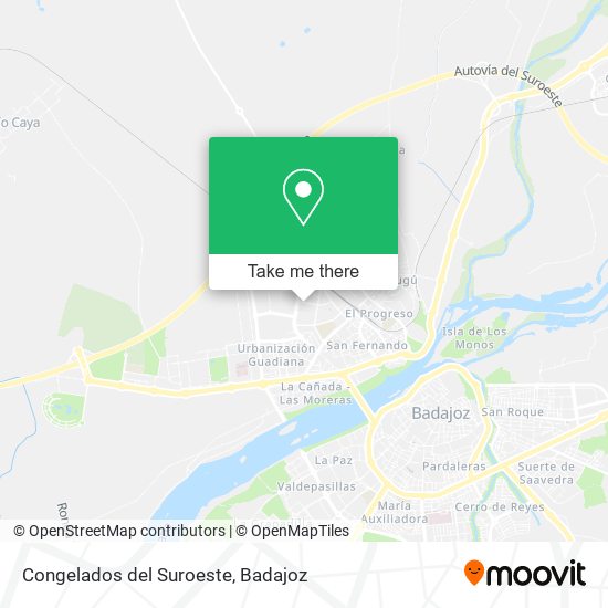 Congelados del Suroeste map