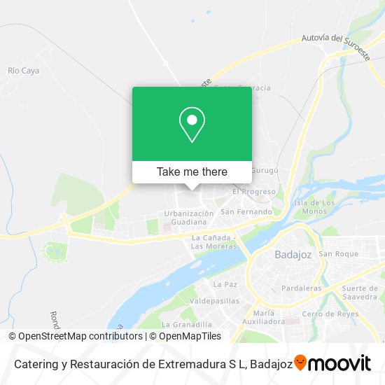 Catering y Restauración de Extremadura S L map