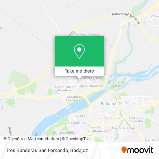 Tres Banderas San Fernando map