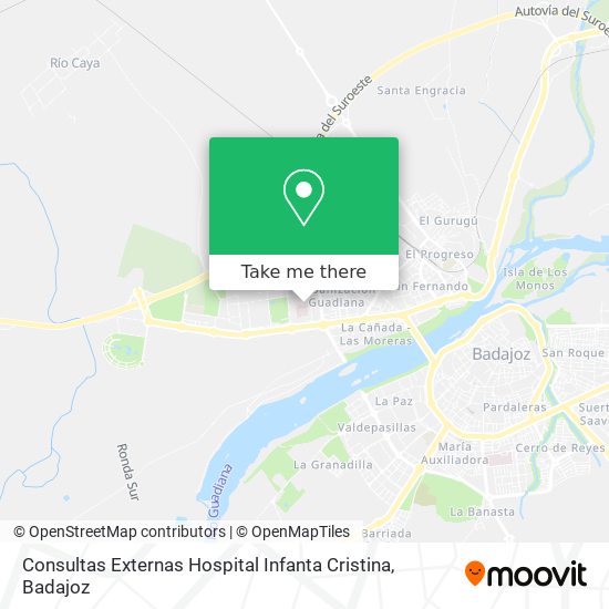 Consultas Externas Hospital Infanta Cristina map