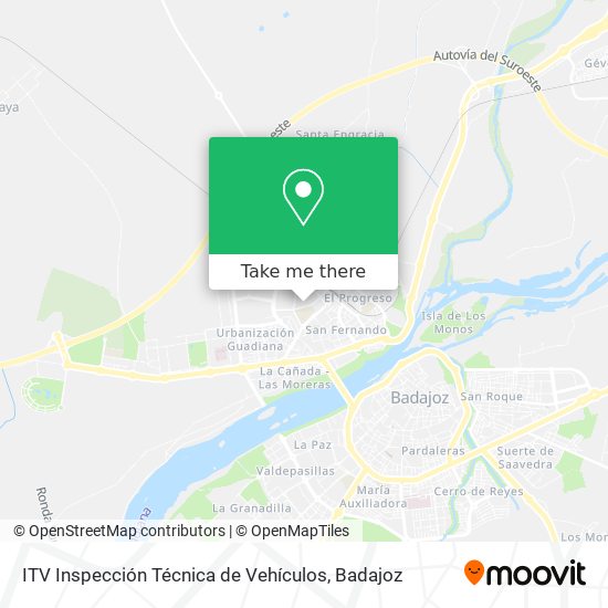 mapa ITV Inspección Técnica de Vehículos