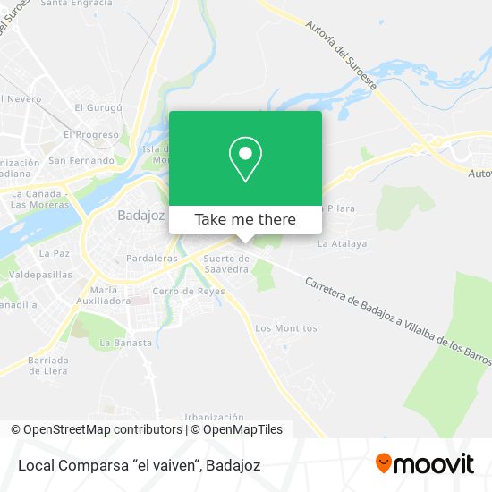 Local Comparsa “el vaiven“ map