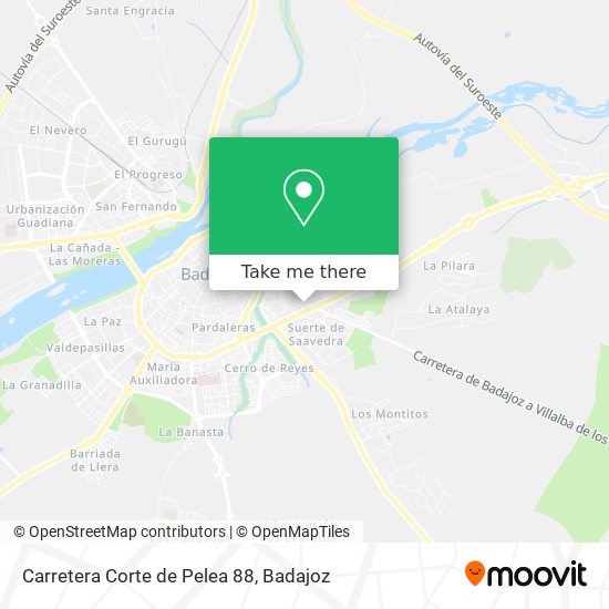 Carretera Corte de Pelea 88 map