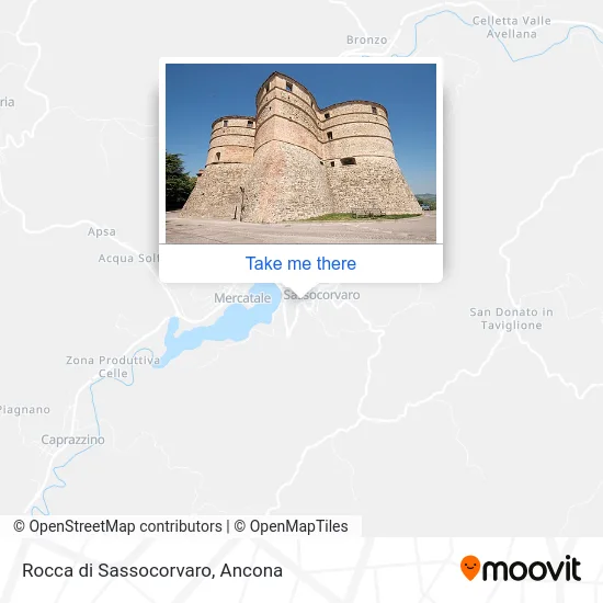Sassocorvaro Fortress map