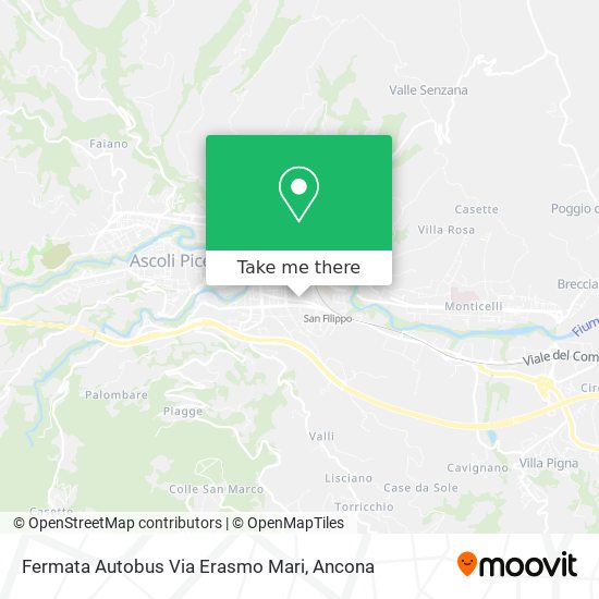 Fermata Autobus Via Erasmo Mari map