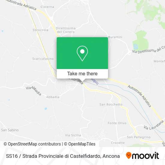 SS16 / Strada Provinciale di Castelfidardo map