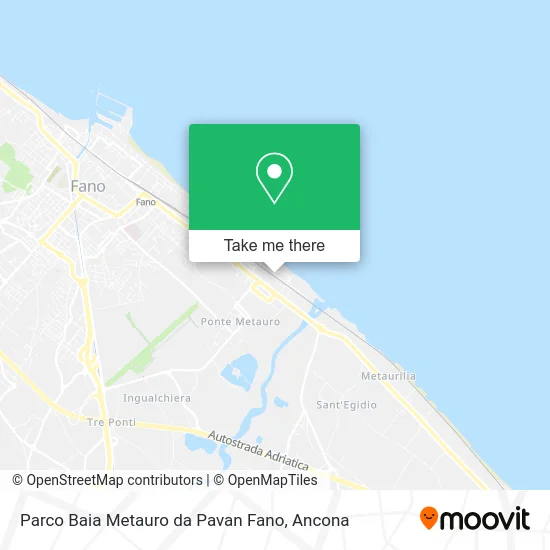 Parco Baia Metauro da Pavan Fano map