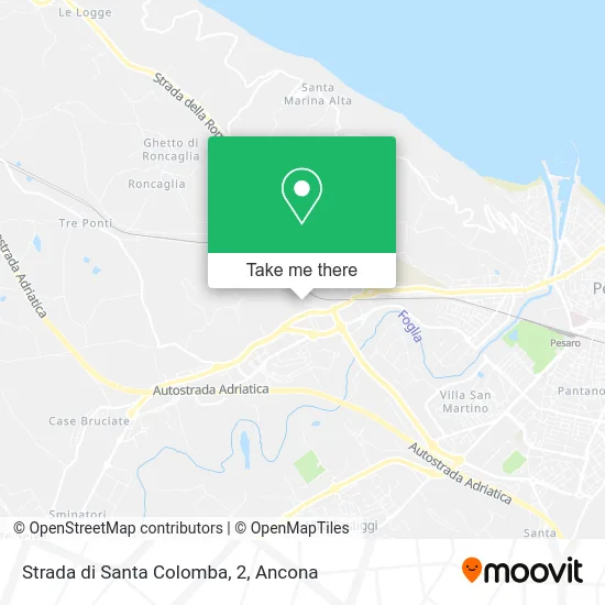 Strada di Santa Colomba, 2 map