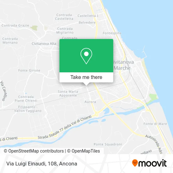 Via Luigi Einaudi, 108 map
