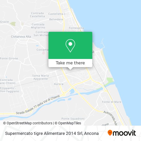 Supermercato tigre Alimentare 2014 Srl map