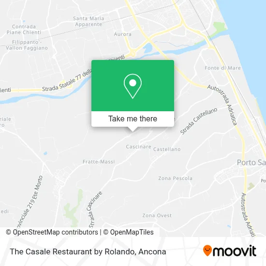 The Casale Restaurant by Rolando map