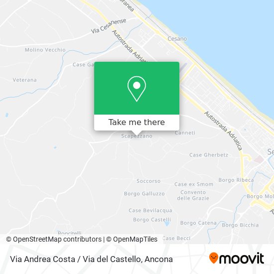 Via Andrea Costa / Via del Castello map