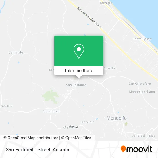San Fortunato Street map
