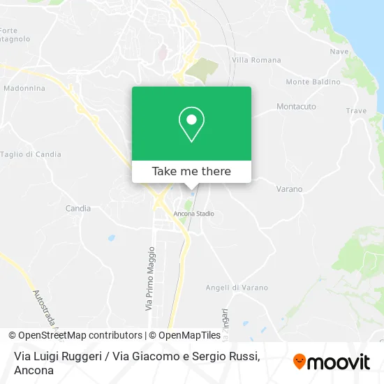 Via Luigi Ruggeri / Via Giacomo and Sergio Russi map