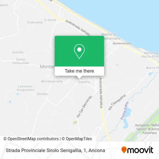 Strada Provinciale Sirolo Senigallia, 1 map