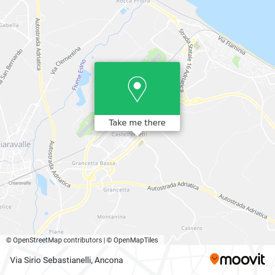 Via Sirio Sebastianelli map