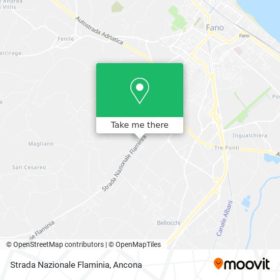 Strada Nazionale Flaminia map
