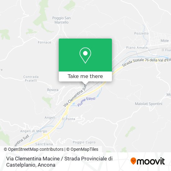 Via Clementina Macine / Strada Provinciale di Castelplanio map