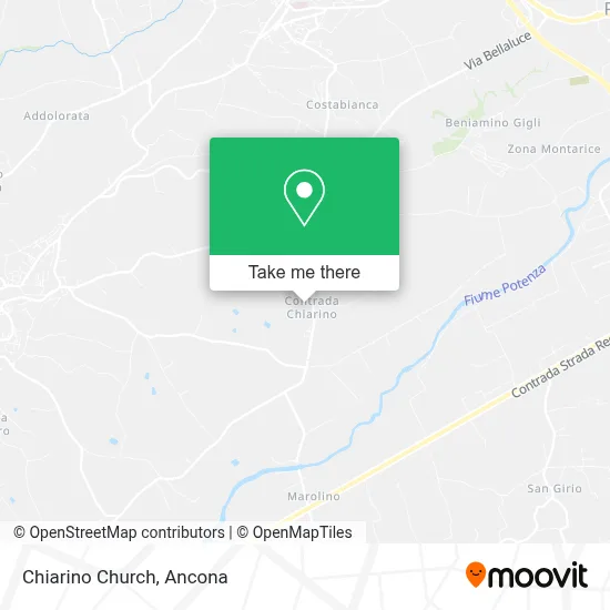 Chiarino Church map