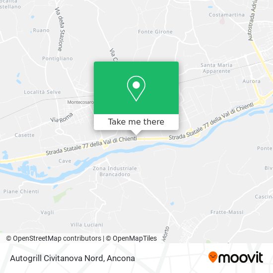 Autogrill Civitanova Nord map