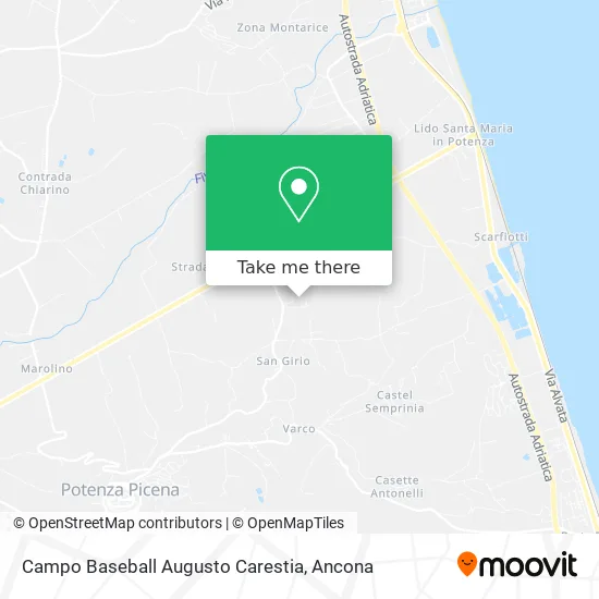 Campo Baseball Augusto Carestia map