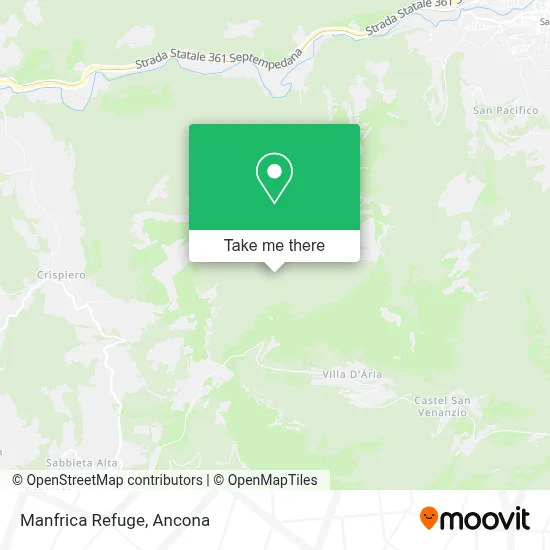 Manfrica Refuge map