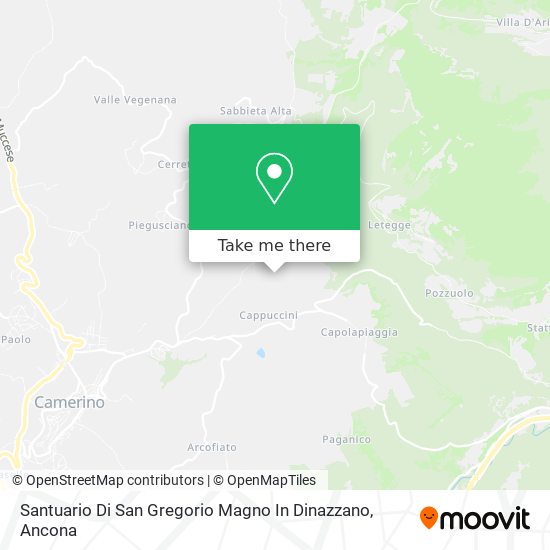 Santuario Di San Gregorio Magno In Dinazzano map