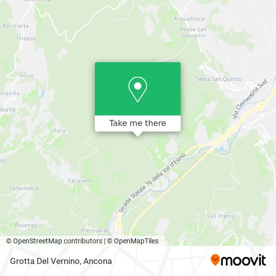 Grotta Del Vernino map