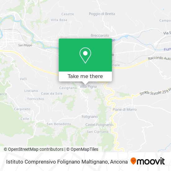 Istituto Comprensivo Folignano Maltignano map