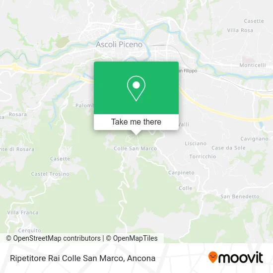 RAI Repeater Colle San Marco map