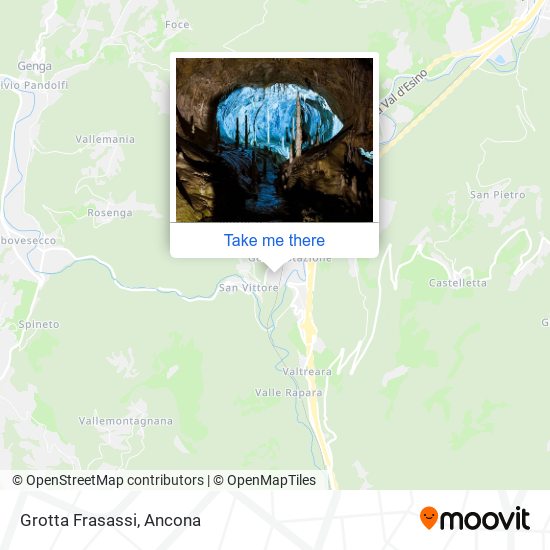 Grotta Frasassi map