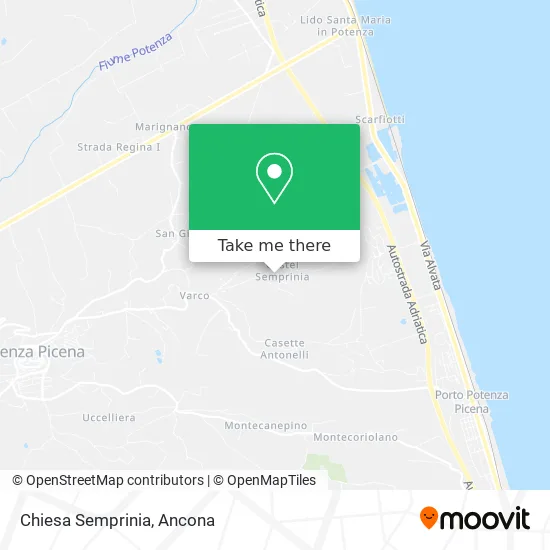 Semprinia Church map
