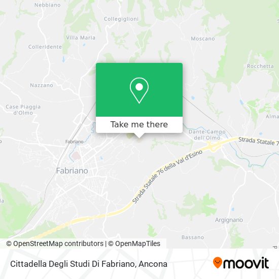 Cittadella Degli Studi Di Fabriano map