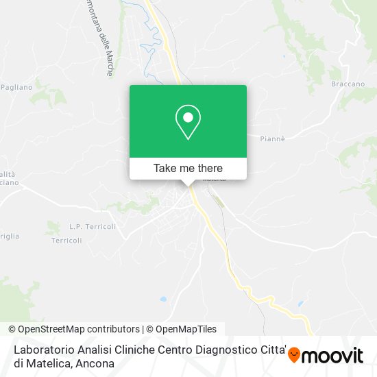 Laboratorio Analisi Cliniche Centro Diagnostico Citta' di Matelica map