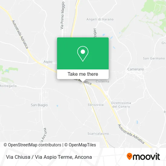 Via Chiusa / Via Aspio Terme map