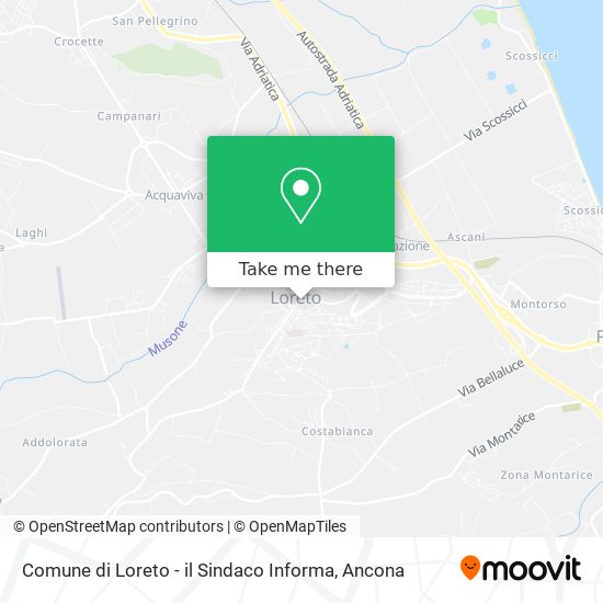 Comune di Loreto - il Sindaco Informa map