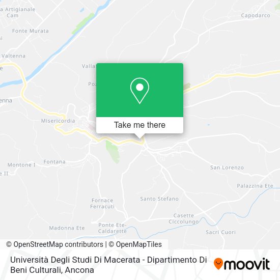 Università Degli Studi Di Macerata - Dipartimento Di Beni Culturali map