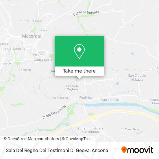 Sala Del Regno Dei Testimoni Di Geova map