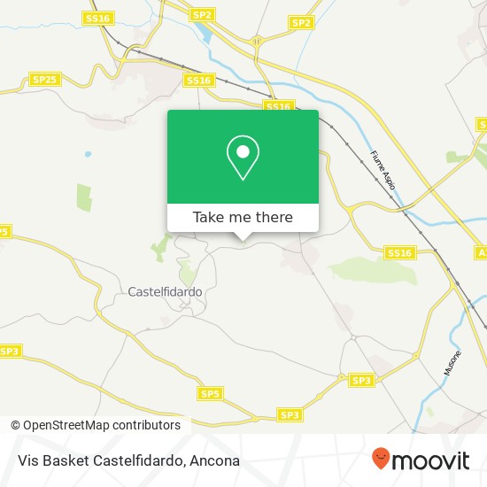 Vis Basket Castelfidardo map